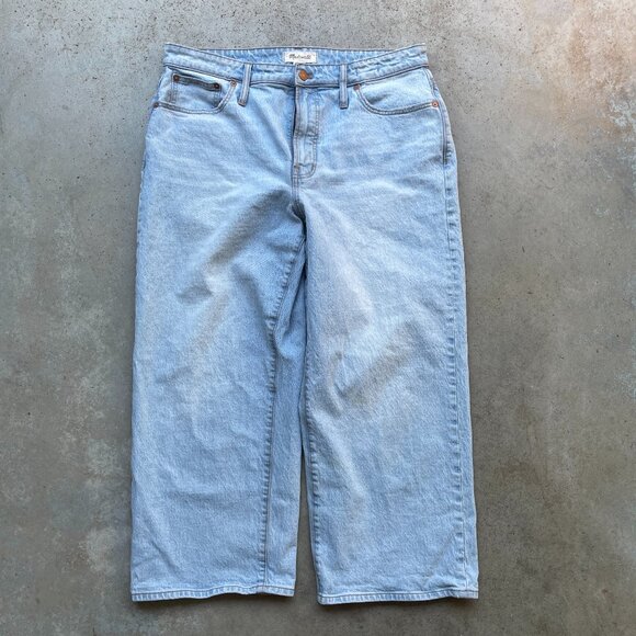 Madewell The Curvy Perfect Vintage Wide-Leg Jean Size 32P Light Blue - Picture 2 of 8